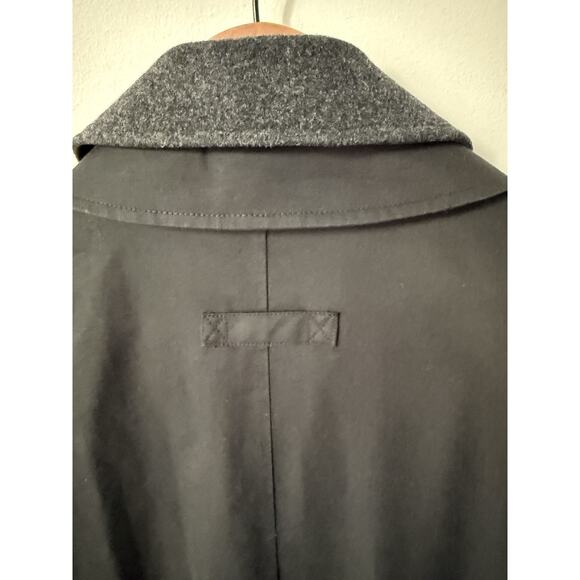 Joseph & Lyman Black Trench Coat Removable Wool Liner Collar Size M Casual City - Picture 7 of 16